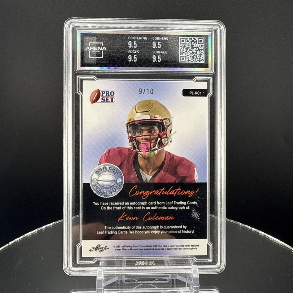 2024 Leaf Pro-Set Platinum Draft Picks Keon Coleman RC Auto Florida State /10